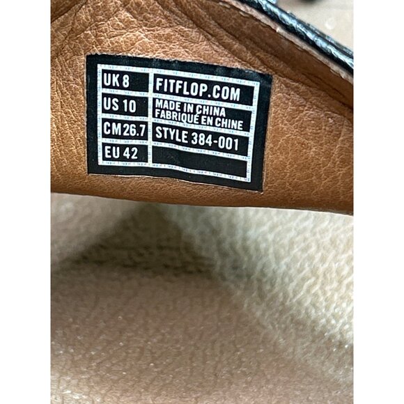 FitFlop Womens Patent Leather Thong Sandals US 10 Black - Picture 5 of 6